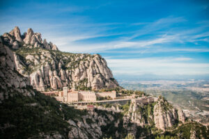 Imatge del paisatge de Montserrat des de la creu de Sant Miquel